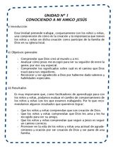 Plan de Estudios de Desarrollo del Niño (Años 6-7) (Mi Amigo Jesús - Unidad 1)