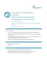 (Año 1) Lección 10: Un Jardín Cuidado y Saludable - Resistir la Presión de los Compañeros/as de la Comunidad