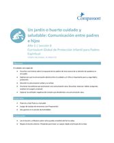 (Año 1) Lección 6: Un jardín Cuidado y Saludable - Comunicación entre padres e hijos