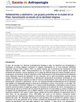 Adolescentes y catolicismo. Los grupos juveniles en la ciudad de La Plata.