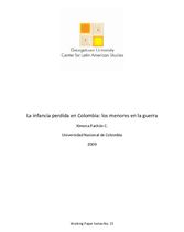 La infancia perdida en Colombia: los menores en la guerra