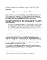 Niñas, niños y adolescentes: agentes activos de la Misión de Dios