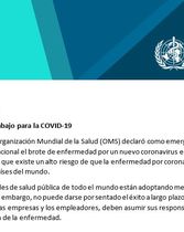 OMS Prepare su lugar de trabajo contra COVID-19