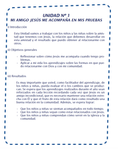 Plan de Estudios de Desarrollo del Niño (Años 6-7) (Mi Vida y Mis Amigos Seguimos a Jesús - Unidad 1)