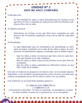 Plan de Estudios de Desarrollo del Niño (Años 8-9) (Dios Cuida Mi Vida - Unidad 2)