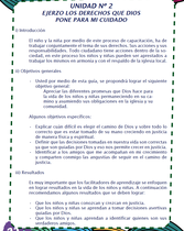 Plan de Estudios de Desarrollo del Niño (Años 8-9) (Yo Practico Mis Derechos - Unidad 2)