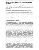 Pensamientos para una teología de la infancia 