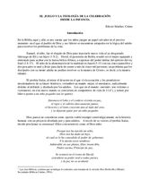 El juego y la teología de la celebración desde la infancia