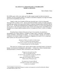 El juego y la teología de la celebración desde la infancia