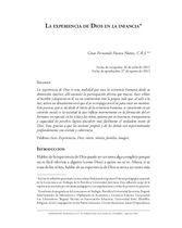 La experiencia de Dios en la infancia