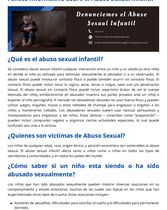 Folleto Informativo Sobre El Abuso Sexual Infantil