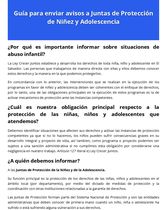 ¿Cómo presentar avisos a la junta de protección?